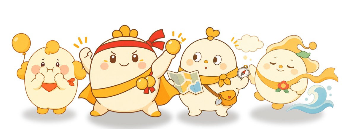 4つのダイエットタイプのキャラクター