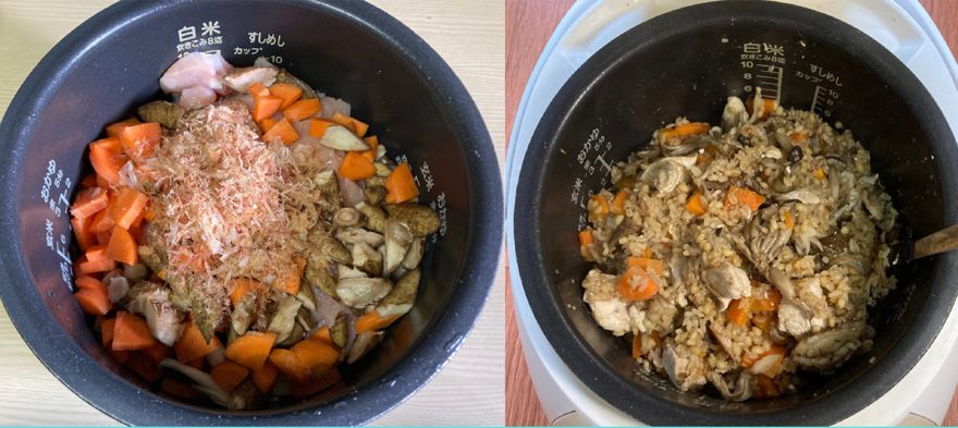 炊き込みご飯の完成イメージ